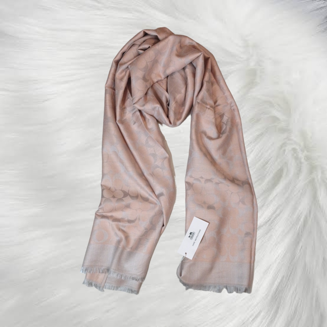 Coach Stole- Pink Grey
