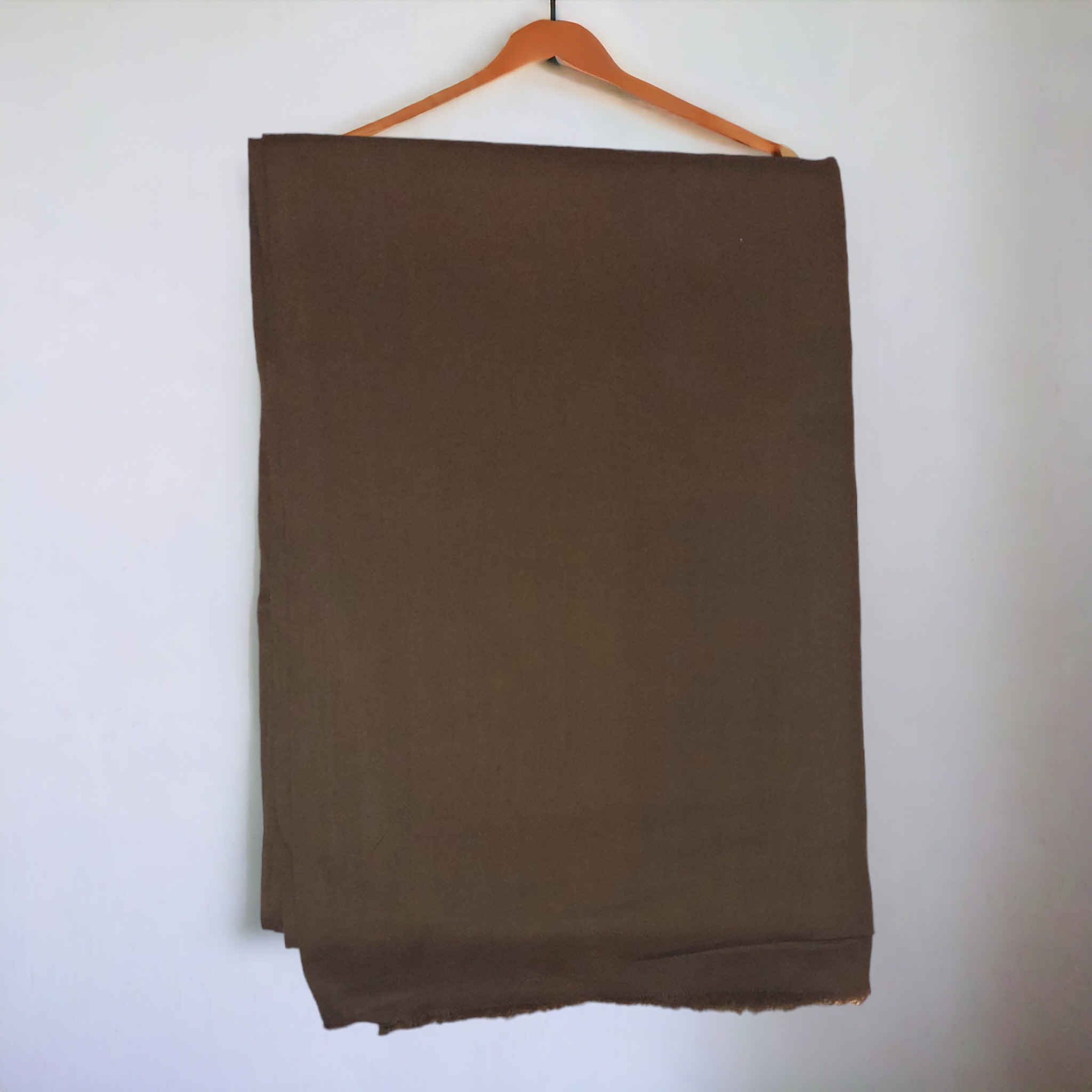 Plain Pashmina Shawl-Chocolate Brown - Image 2
