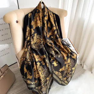 Black & Gold Silk Stole