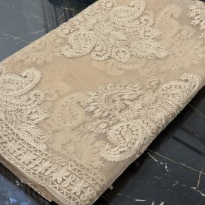 Beige on Beige Embroidered Dupatta