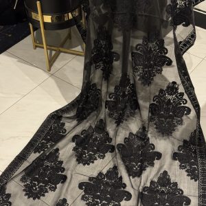 Black on Black Embroidered Dupatta