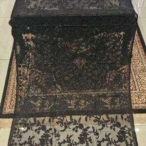 Black on Black Chiffon Embroidered Dupatta # 2