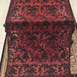 Black on Maroon Chiffon Embroidered Dupatta