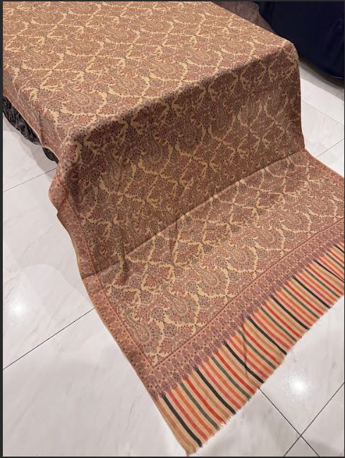 Bohemia Dark Beige – Printed Pashmina Shawl (2.5 Yards) - Image 2