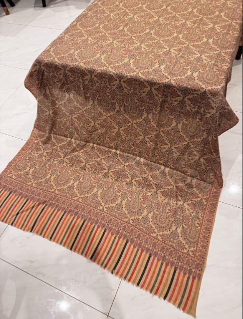 Bohemia Dark Beige – Printed Pashmina Shawl (2.5 Yards) - Image 3