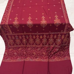 Zarlish – Maroon Pashmina Shawl (2.5 Yards)