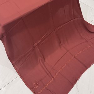 Safina – Maroonish Mauve Pashmina Shawl with Traditional Kingri-Style Border (2.5 Yards)