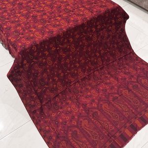 Sahar – Maroon Kani Pashmina Shawl (2.5 Yards)