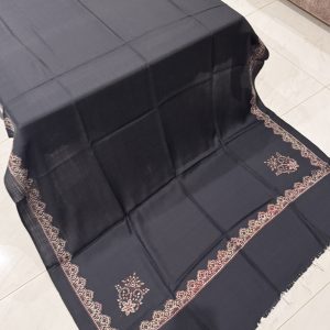 Ruhani – Blue Pashmina Shawl with Unique Border Embroidery (2.5 Yards)