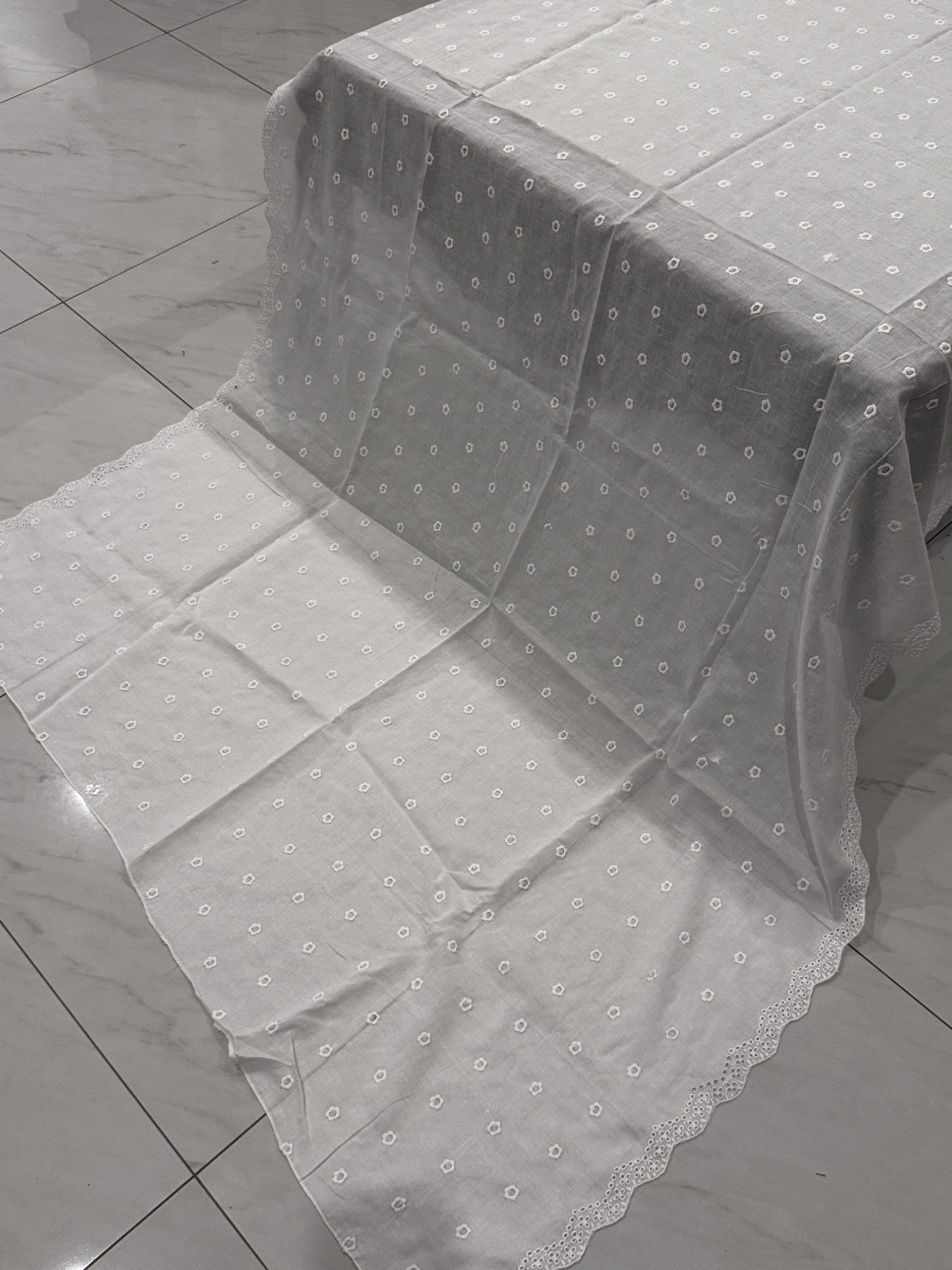 Seher – White Lawn Dupatta with Intricate Embroidery - Image 2