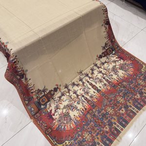 Baraat – Light Beige Printed Pashmina Shawl
