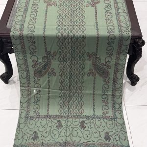 Nayab – Light Green Pashmina Stole with Unique Embroidery (28x80 inches)