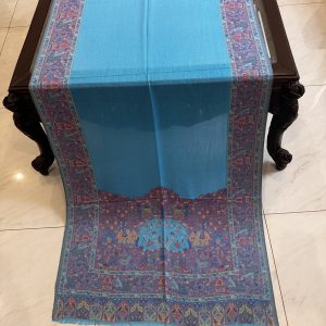 Ameera – Firozi Kani Cashmere Stole with Elephant Border Design (28x70 inches)