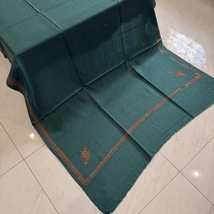 Sea Green Kingri Style Border Embroidered Shawl (2.5 yards)