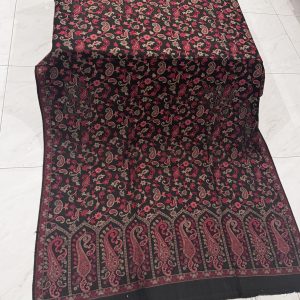 Black Kani Shawl with Red Classic Design