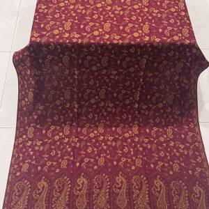 Maroon Kani Shawl with Gold Design
