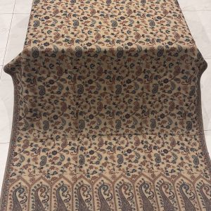 Beige Kani Shawl with Brownish Design