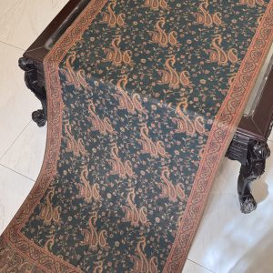 Bohemia Style Deep Bottle Green Pashmina Stole (28 x 70 inches)