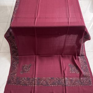 Big Border Pashmina Shawl in Mauve Colour