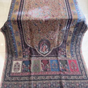 “Moonlit Majesty” Kani Full Jaal Shawl - Black & Gold