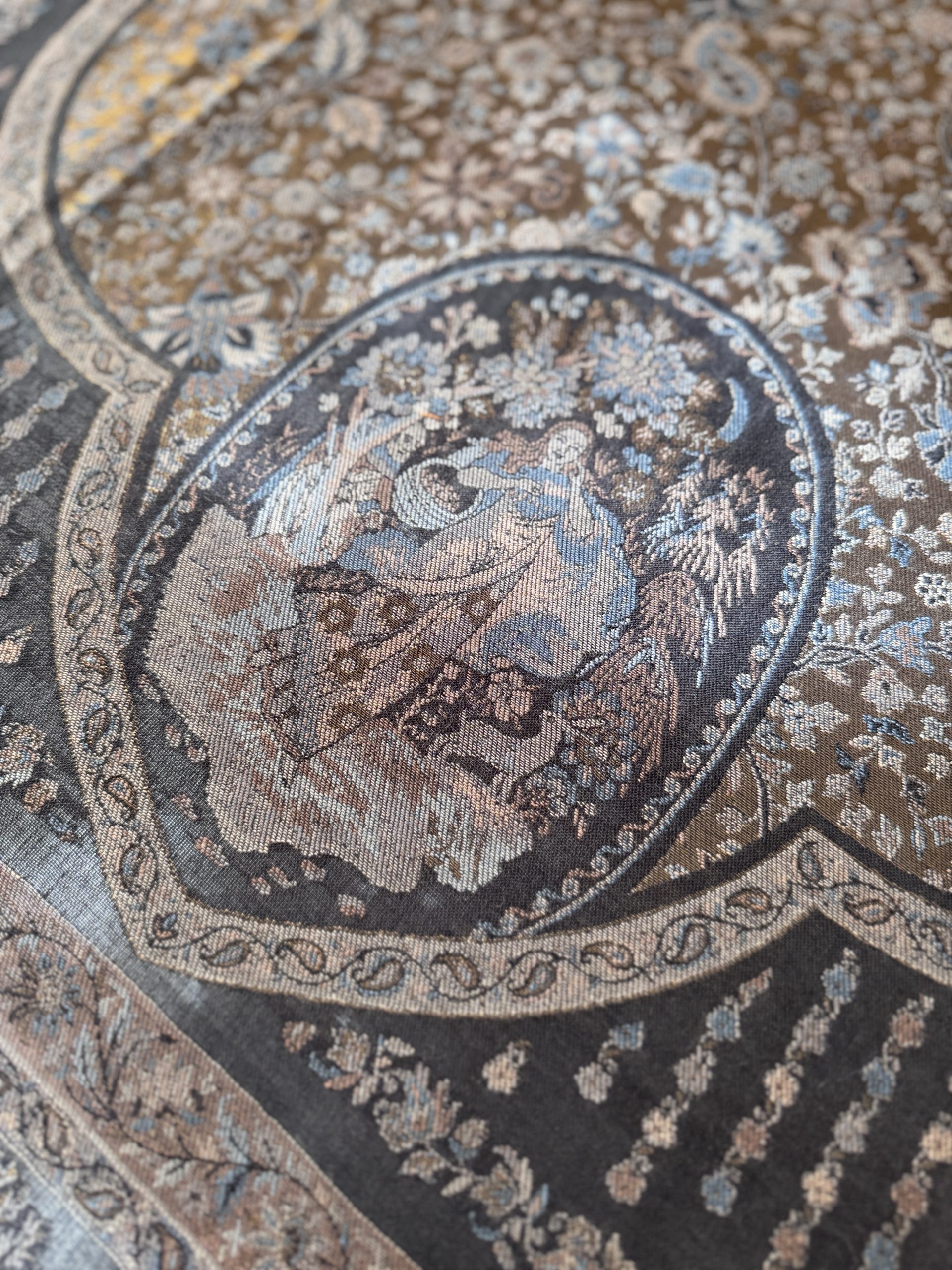 “Midnight Ember” Kani Moonlight Full Jaal Shawl - Image 4