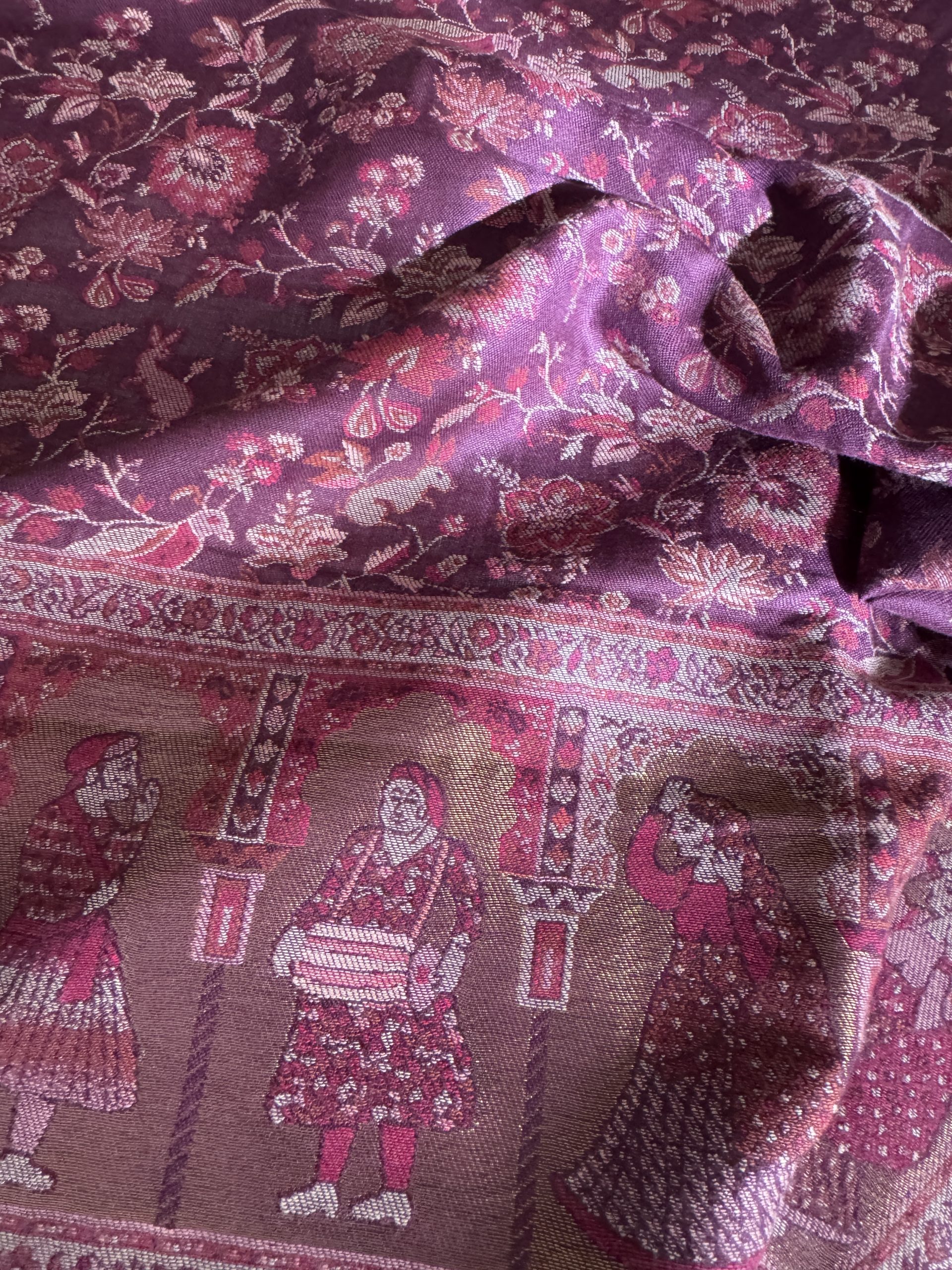 “Twilight Bloom” Kani Moonlight Full Jaal Shawl - Image 5
