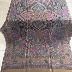 “Golden Mosaic Moonlight” Kani Full Jaal Shawl (40x80)