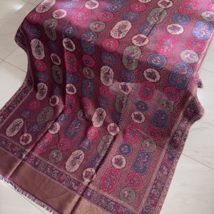 “Magenta Moon Aura” Kani Moonlight Full Jaal Shawl