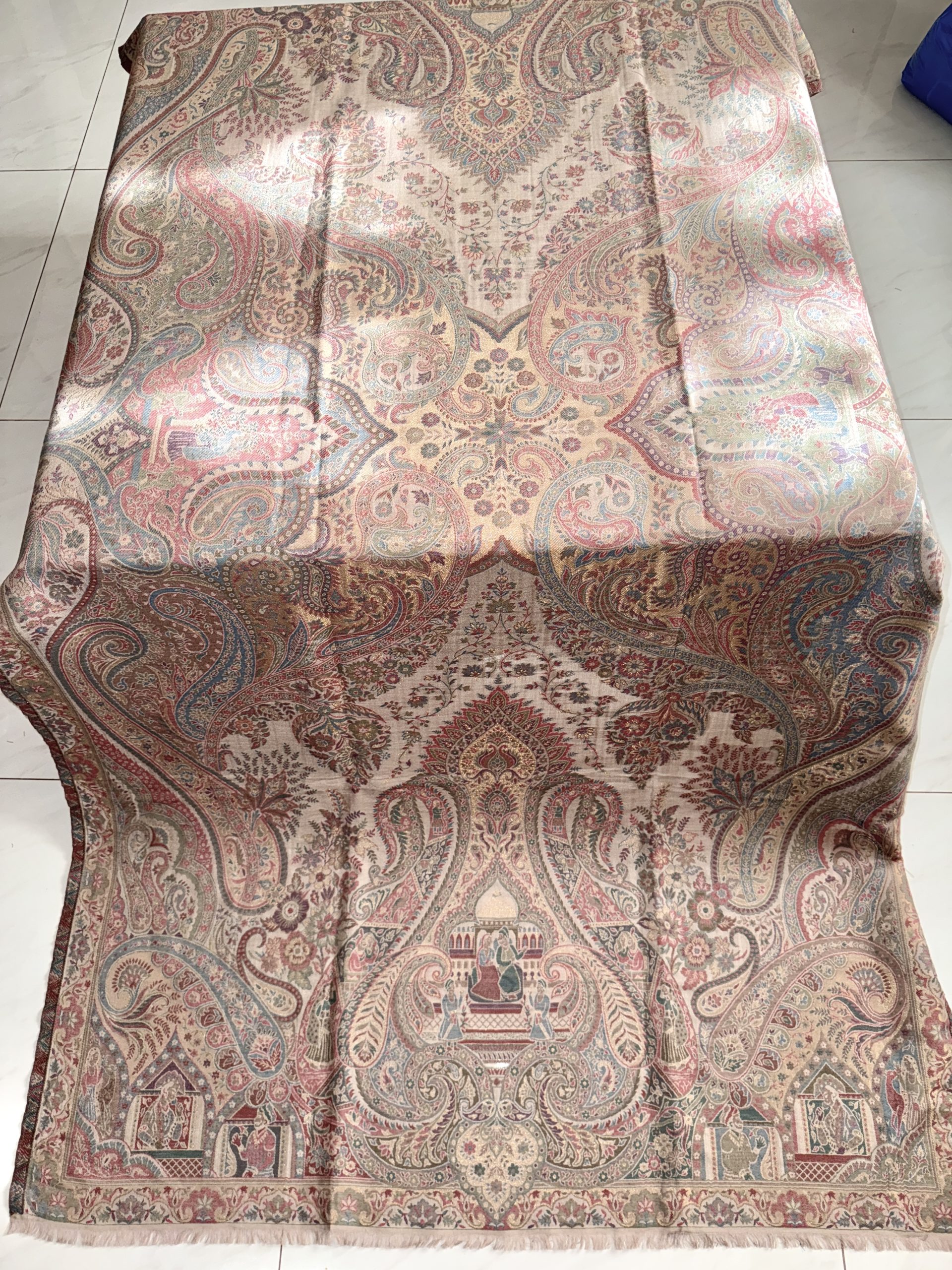 “Artisan Sandlight” Kani Moonlight Full Jaal Shawl