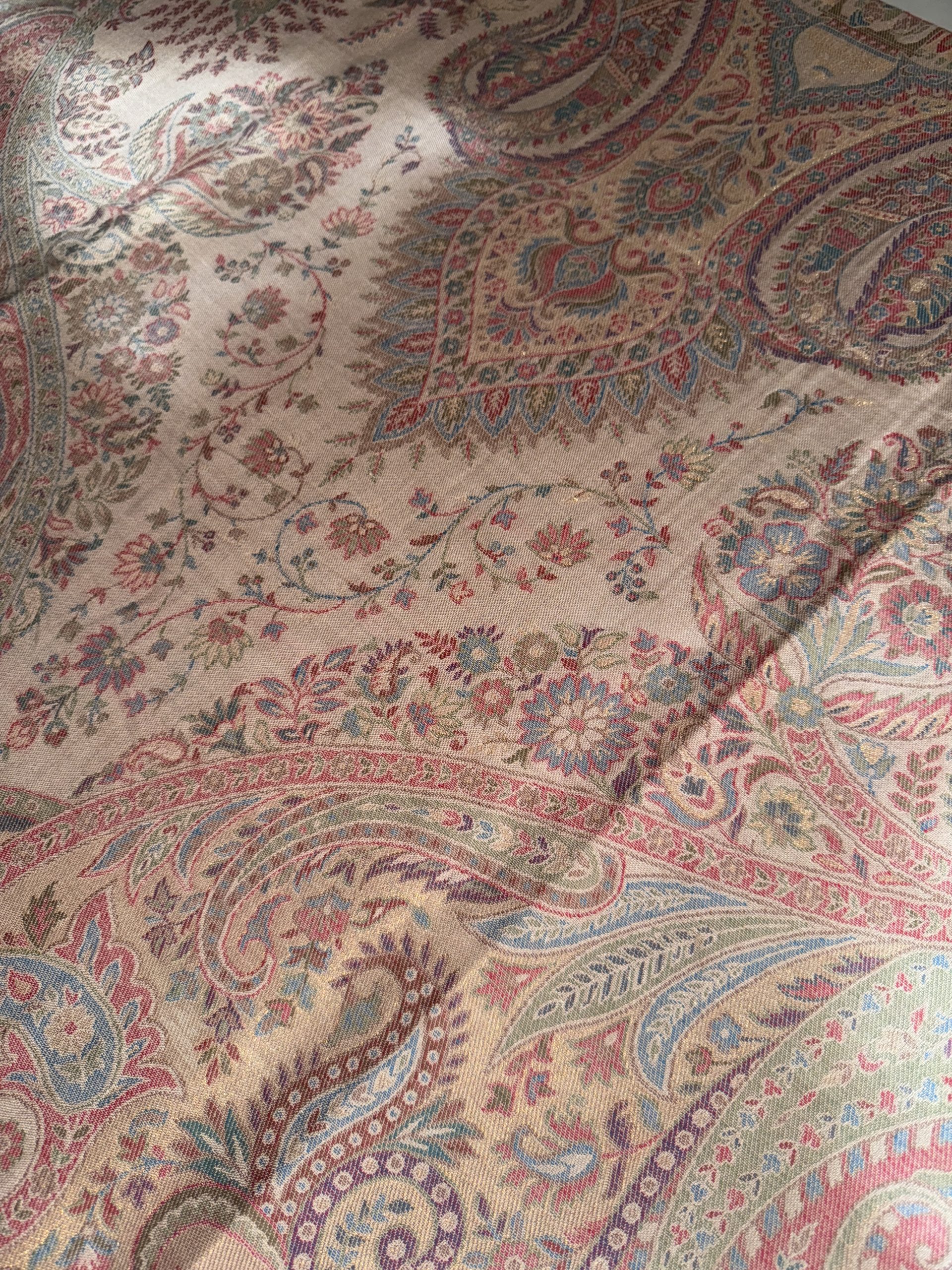 “Artisan Sandlight” Kani Moonlight Full Jaal Shawl - Image 4