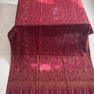 Premium Maroon Kani Pashmina Shawl with Unique Artistic Design