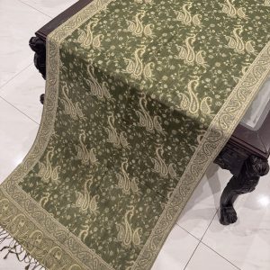 Bohemia Style Olive Green Pashmina Stole (28 × 70 Inches)