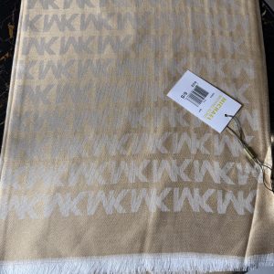 MK Stole-Warm Beige & White