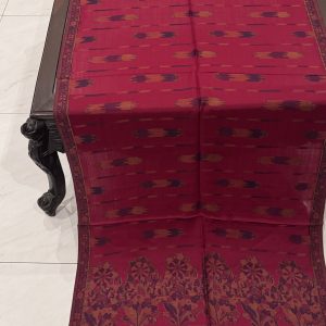 Maroon Kani Pashmina Stole with Traditional Floral & Woven Motifs