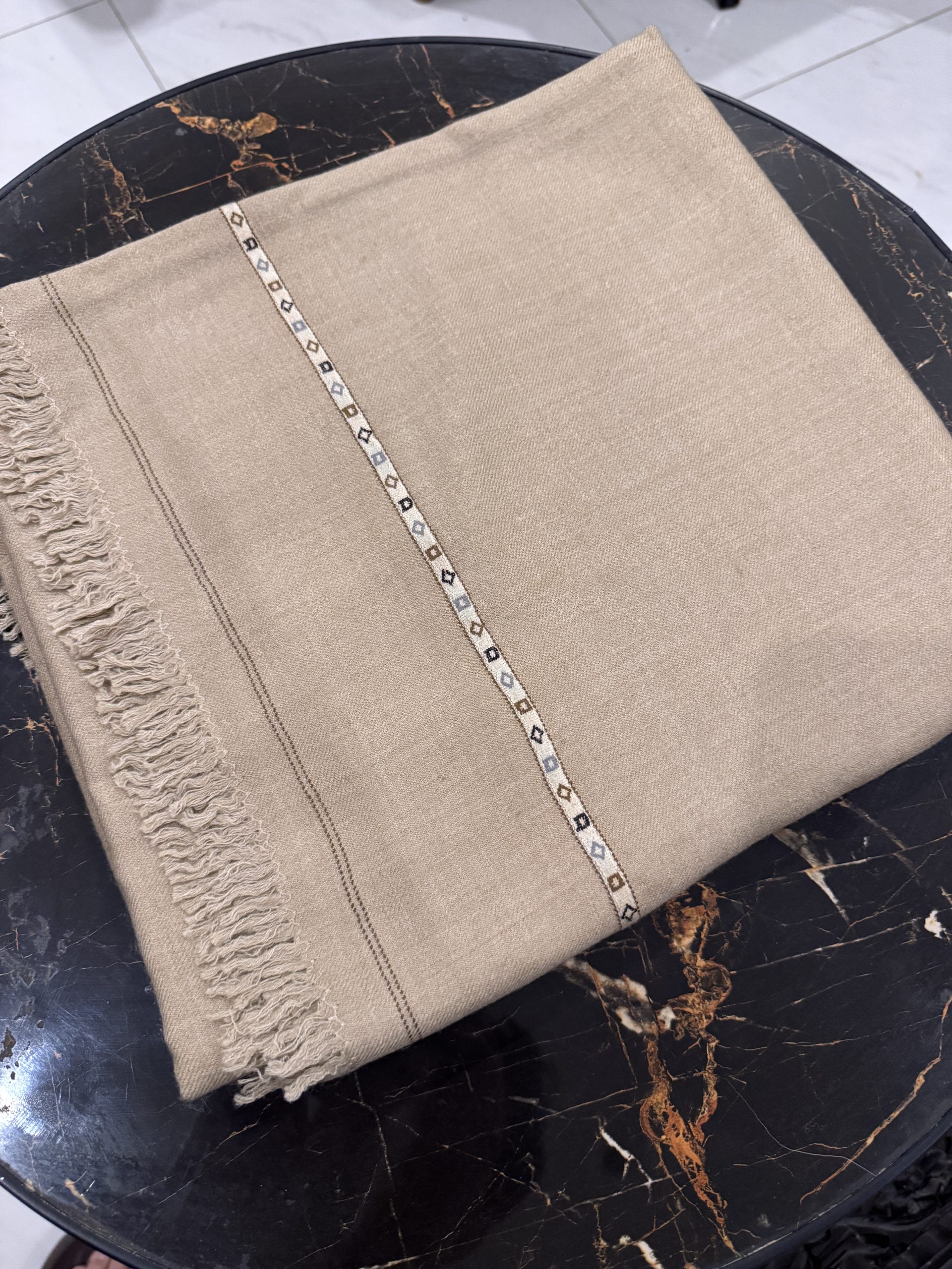 Men Shawl-Dark Beige