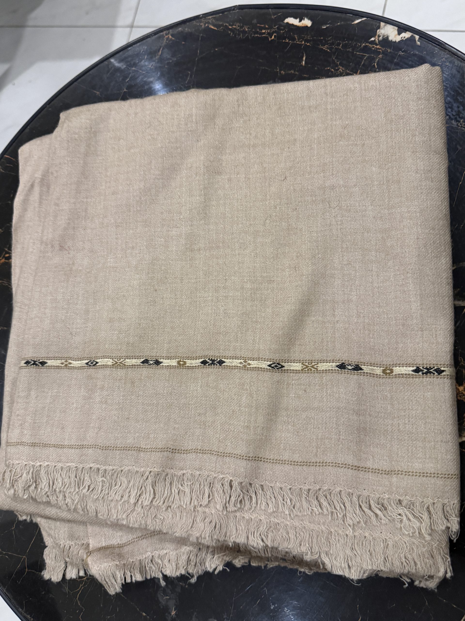 Men Shawl- Sandy Beige - Image 2