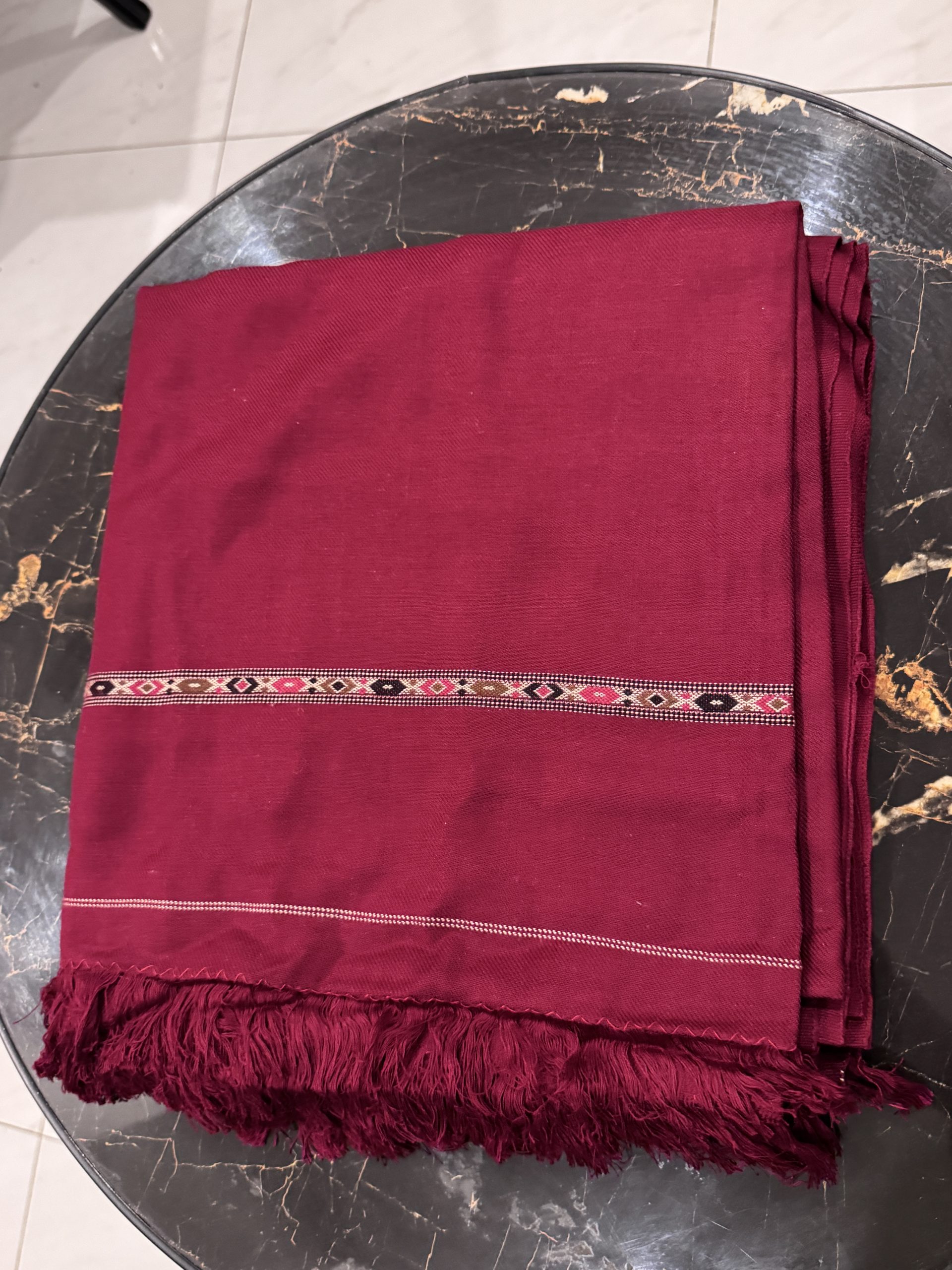 Men Shawl-Maroon