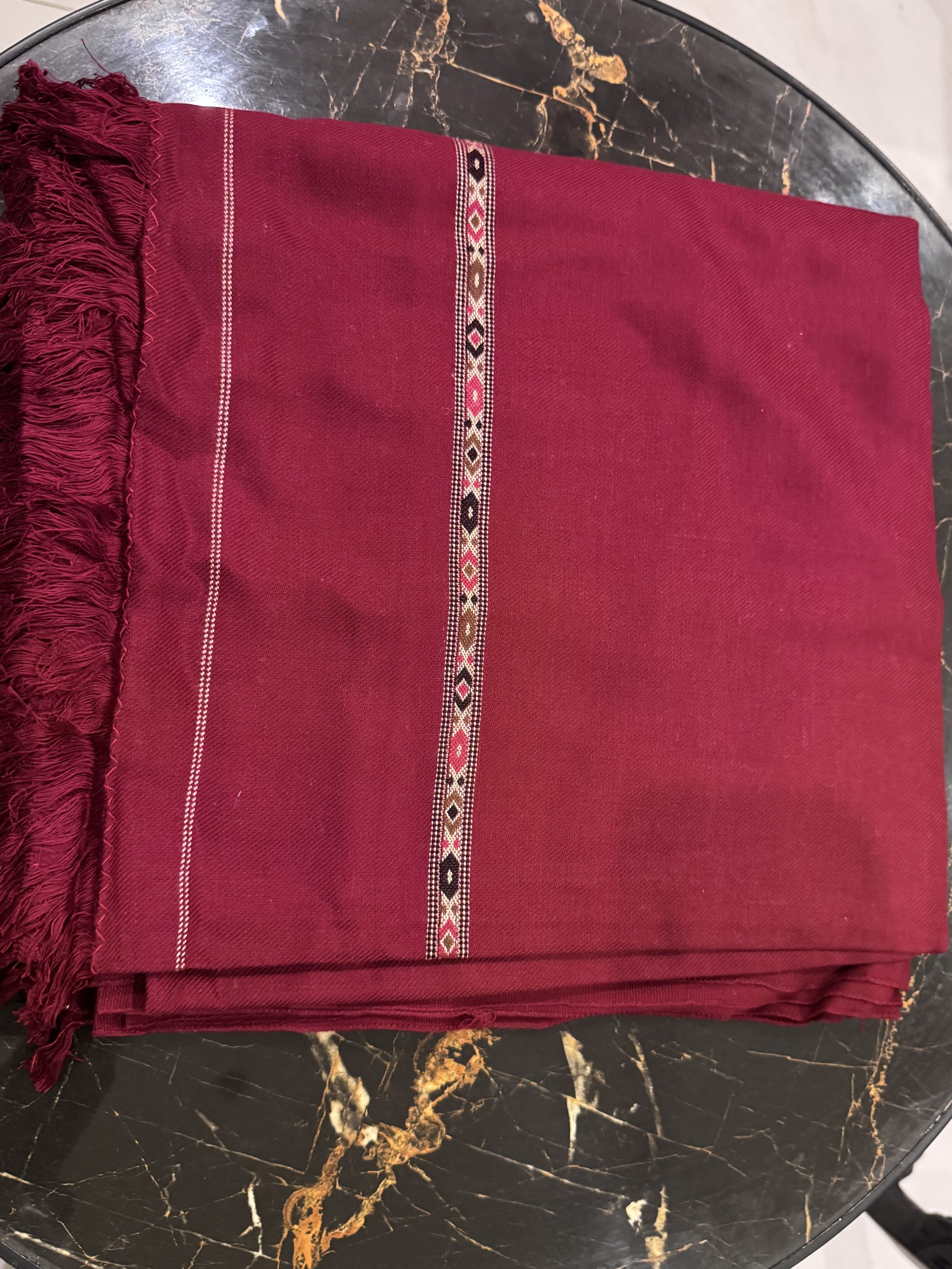 Men Shawl-Maroon - Image 2