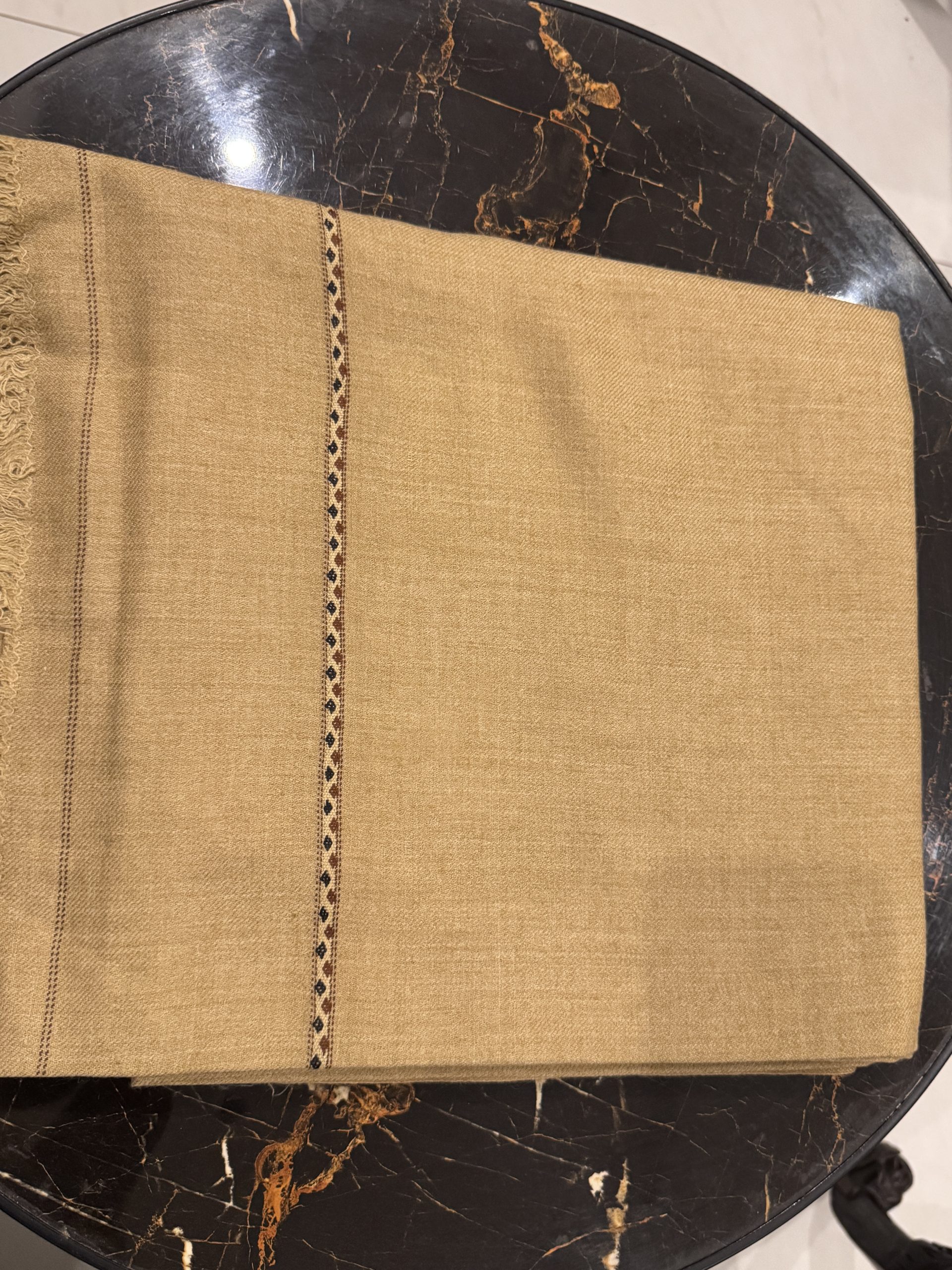 Men Shawl- Dark Beige 3 - Image 2