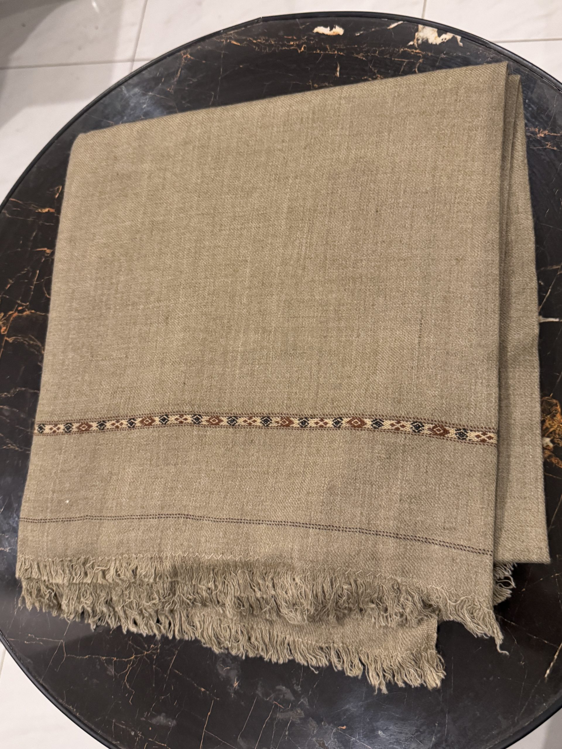 Men Shawl- Dark Brownish Beige