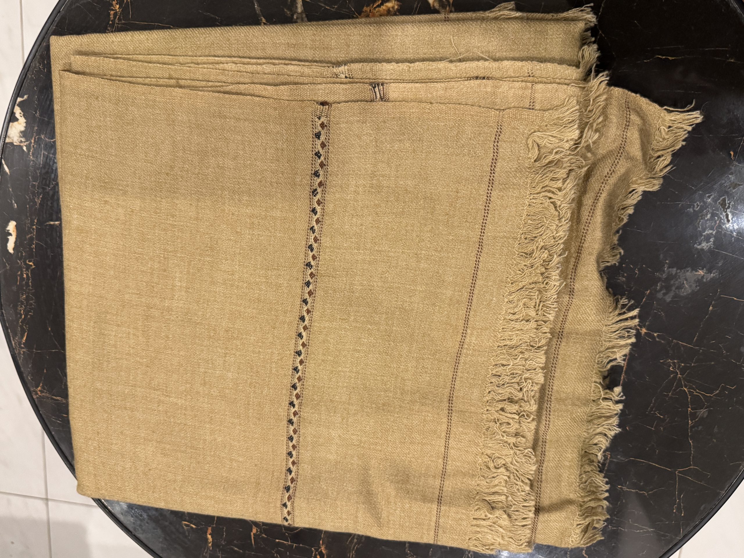 Men Shawl- Dark Beige 4 - Image 2