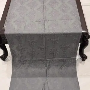 Grey Pashmina Stole with Tone-on-Tone Paisley Embroidery (28×80 inches)